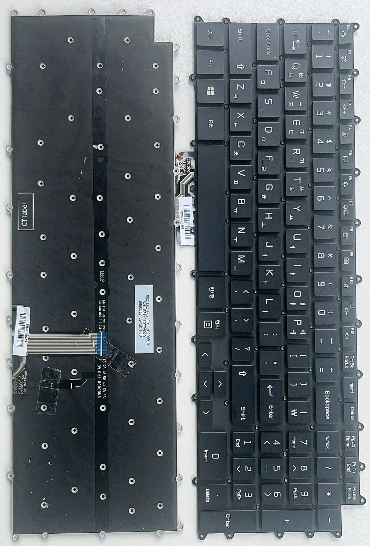 Picture of New Replacement Laptop Keyboard For LG 17Z90P REV long cable BLACK Backlit Other Language Layout